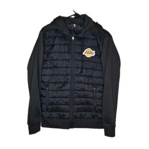 Nba Los Angeles Lakers Ultra Game Mens Soft Fleece Hoodie Puffer Jacket Size...